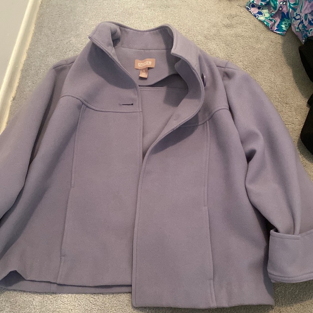 Chicos Purple Blazer Jacket